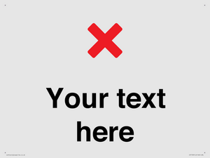 Custom plain background, red cross sign